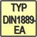 Piktogram - Typ: DIN1889-EA